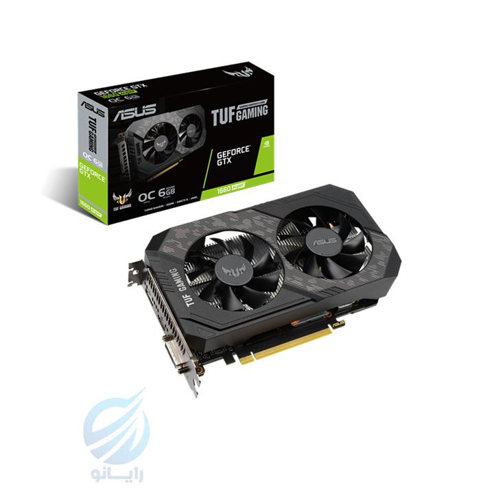 VGA ASUS TUF Gaming OC GeForce GTX1660 Super 6GB GDDR6 کارت گرافیک ایسوس ۱۶۶۰ سوپر Asus tuf oc Gtx 1660 super GDDR6